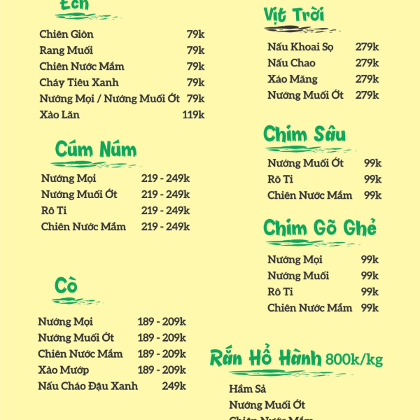 CÁC MÓN ĐỒNG QUÊ